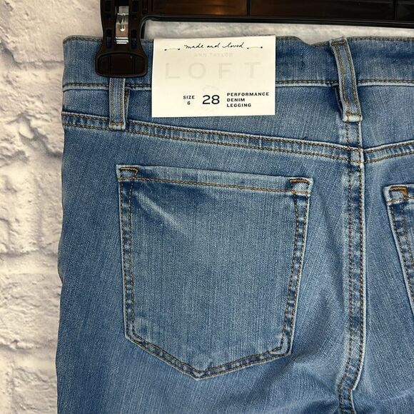 Loft Performance Denim Legging Jeans Size 6 Size 28 NWT - Picture 6 of 7